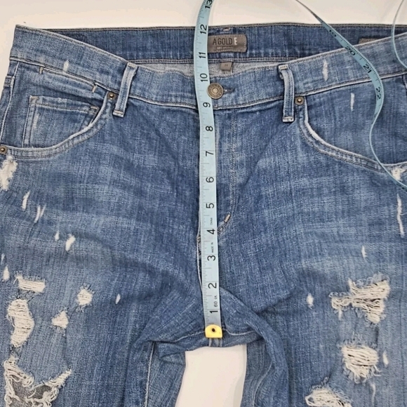 AGOLDE Isabel Slim Fit Overly Distressed Boyfriend Jeans Women's Size 31 - Picture 7 of 8